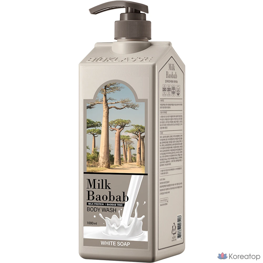 Гель для душа «Milk Baobab» с ароматом белого мыла, 1 л, 1 шт.