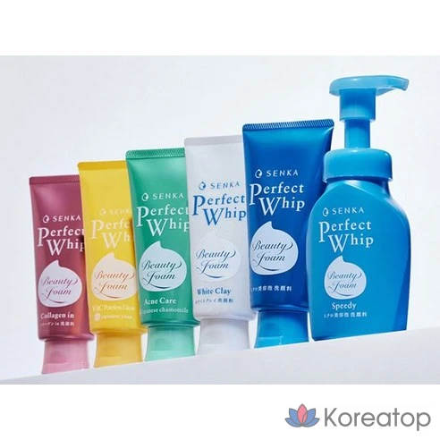 SHISEIDO Senka Perfect Whip Очищающая пенка для умывания на основе белой глины, 120 г