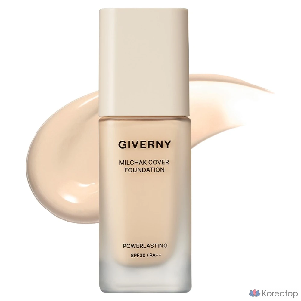 Тональный крем Giverny 밀착 커버 파운데이션, оттенок 19 Ivory, 30 мл, 1 шт.