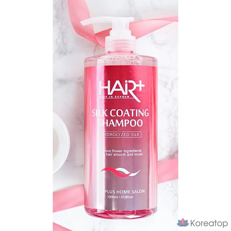 Шампунь Hair Plus Silk Coating с ароматом розы, ягод и мускуса, 1 л, 1 шт.