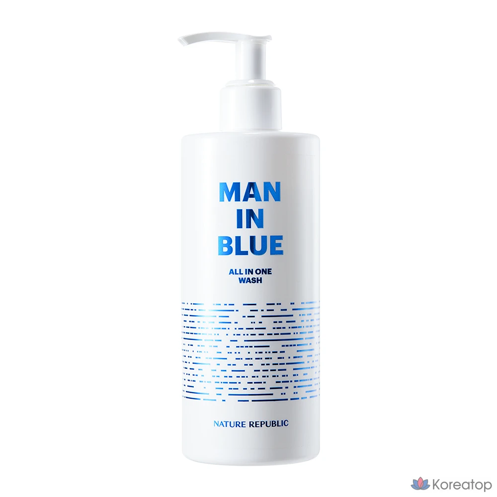 Средство для умывания Nature Republic Men in Blue All-in-One Wash, Single Option ND0260, 1 шт., 350 мл