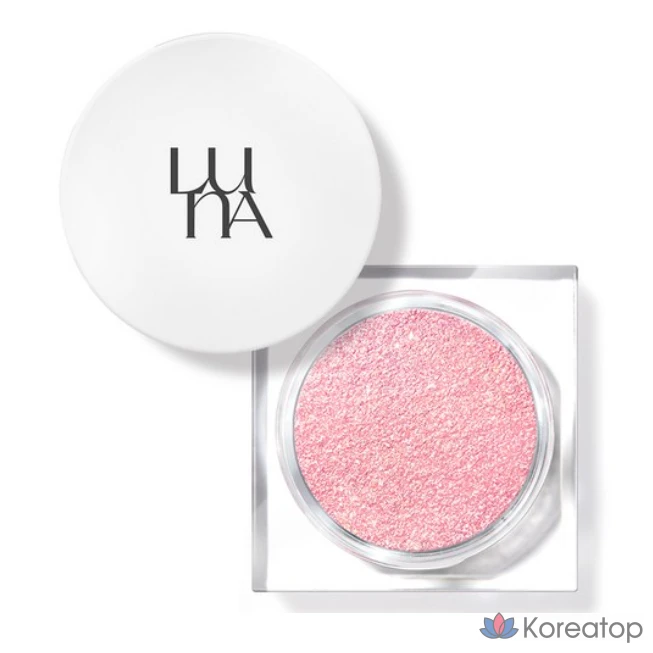 Luna Glitter Lighting Up Formula Pot, No. 2 High Teen (прозрачный, бежево-розовый), 1 шт.