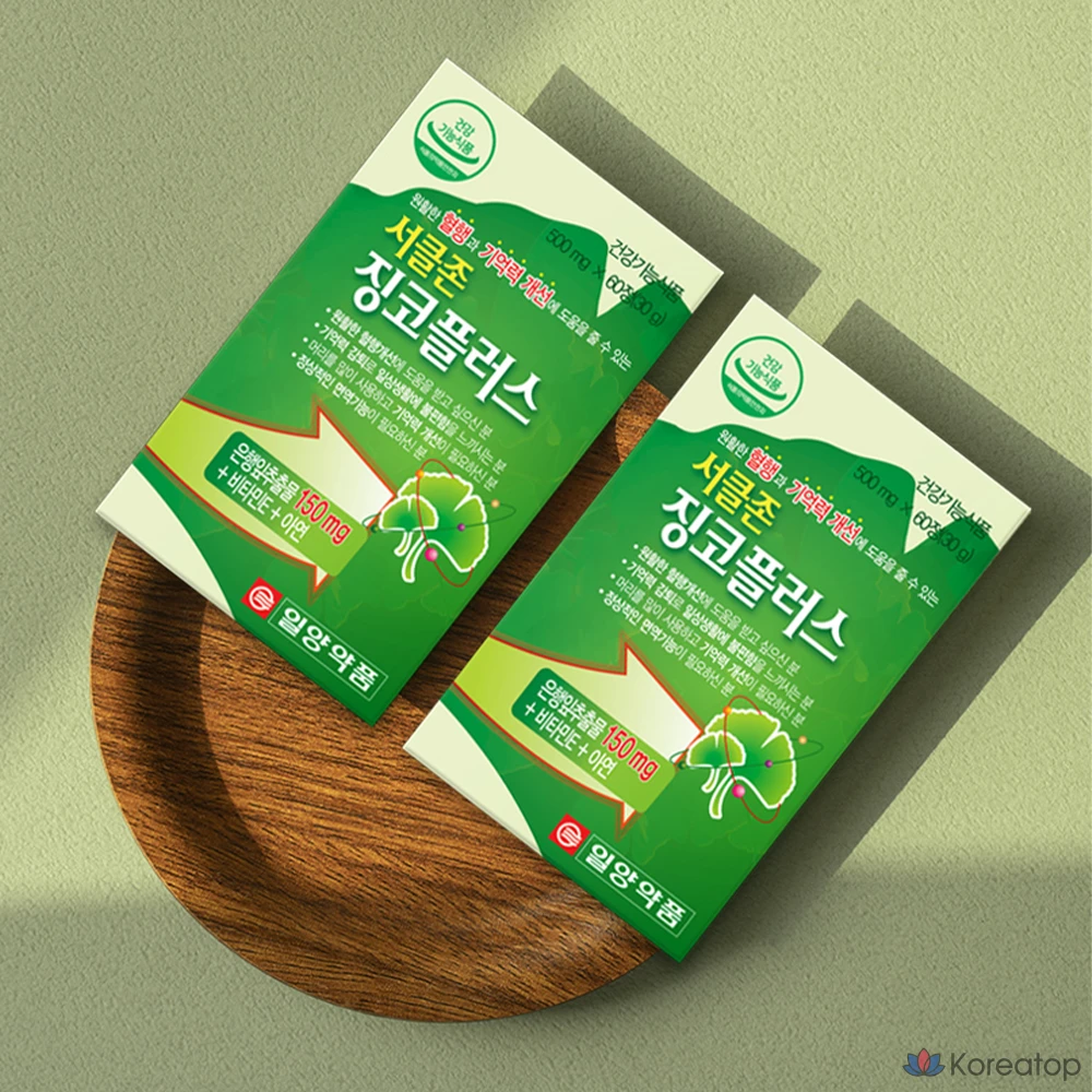 Ilyang Pharmaceutical Circle Zone Ginkgo Plus, 120 таблеток, 1 упаковка