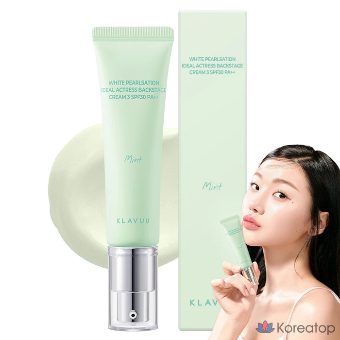 Крем Klavuu White Pearlsation Ideal Actress Backstage Cream, оттенок 03 Mint, 30 мл, 1 шт.