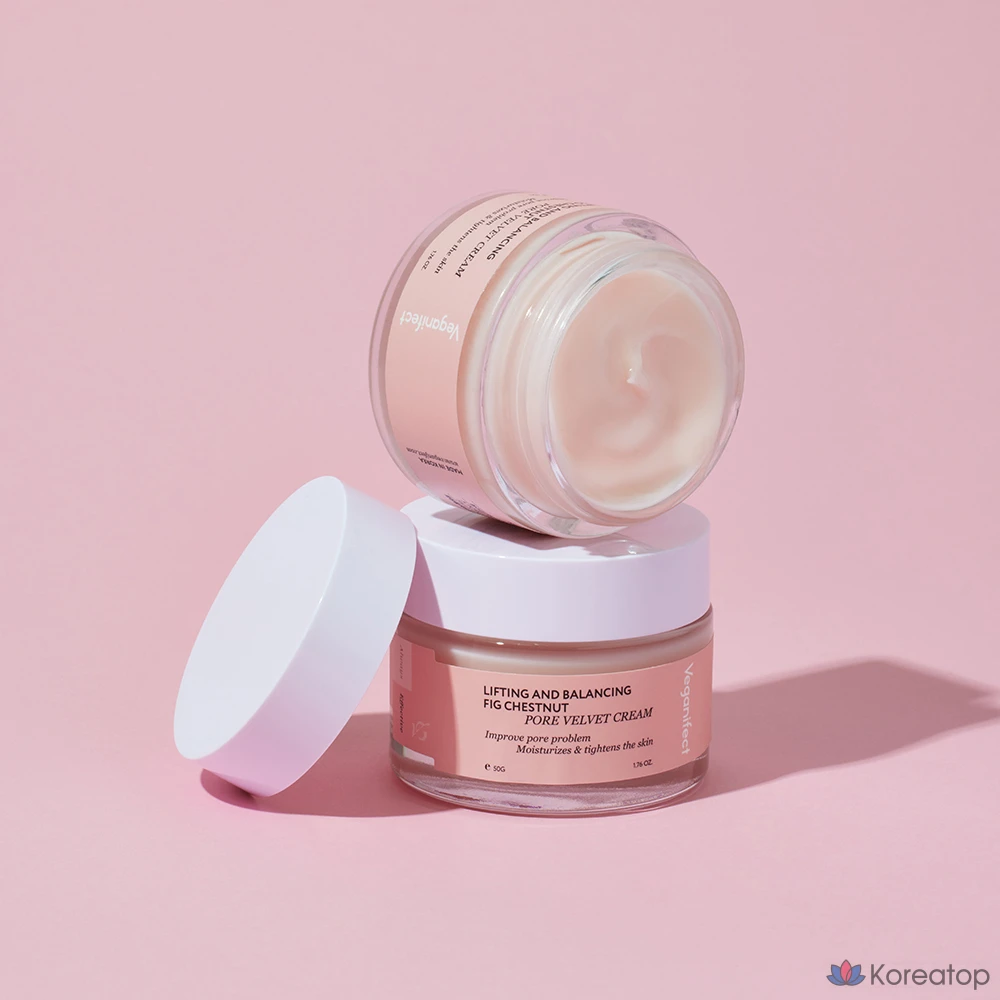 Увлажняющий крем для сужения пор Veganifect Lifting & Balancing Moisturizing Pore Velvet Cream, 50 г, 1 шт.