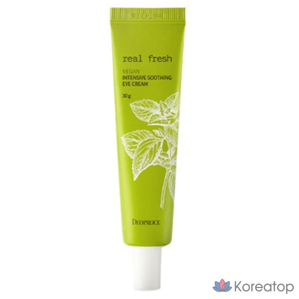 Интенсивный успокаивающий крем для глаз Deoproce Real Fresh Vegan, 30 г, 1 шт.