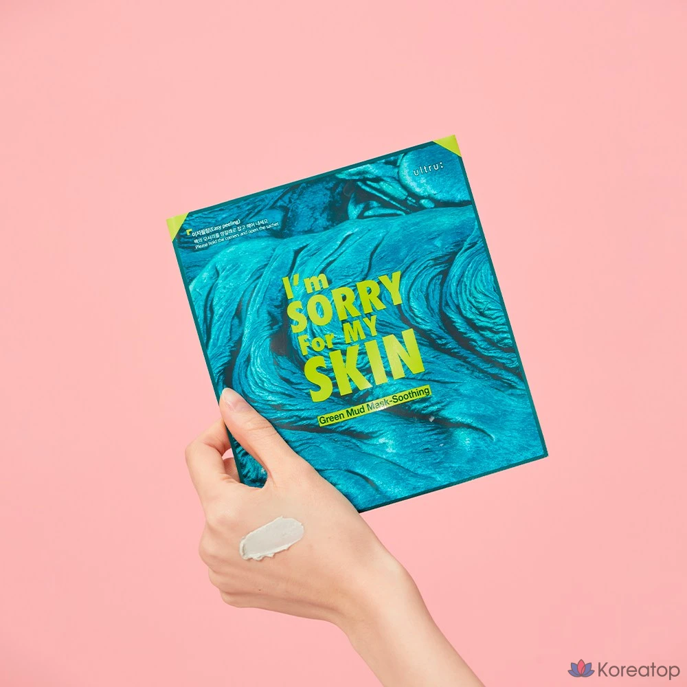Маска из зеленой грязи «I'm Sorry for My Skin», 10 штук, упаковка из 10 штук., фото 3