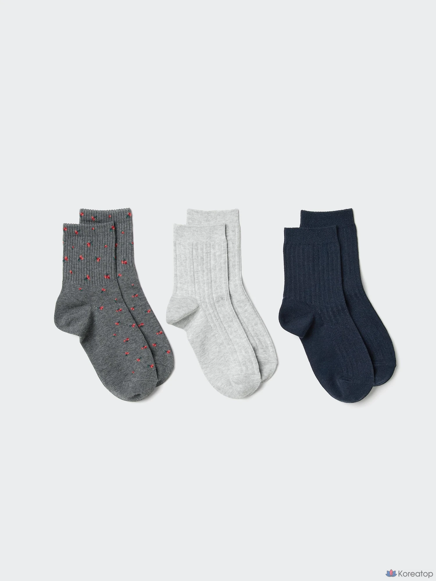 Носки Uniqlo, цветочный, 3 пары