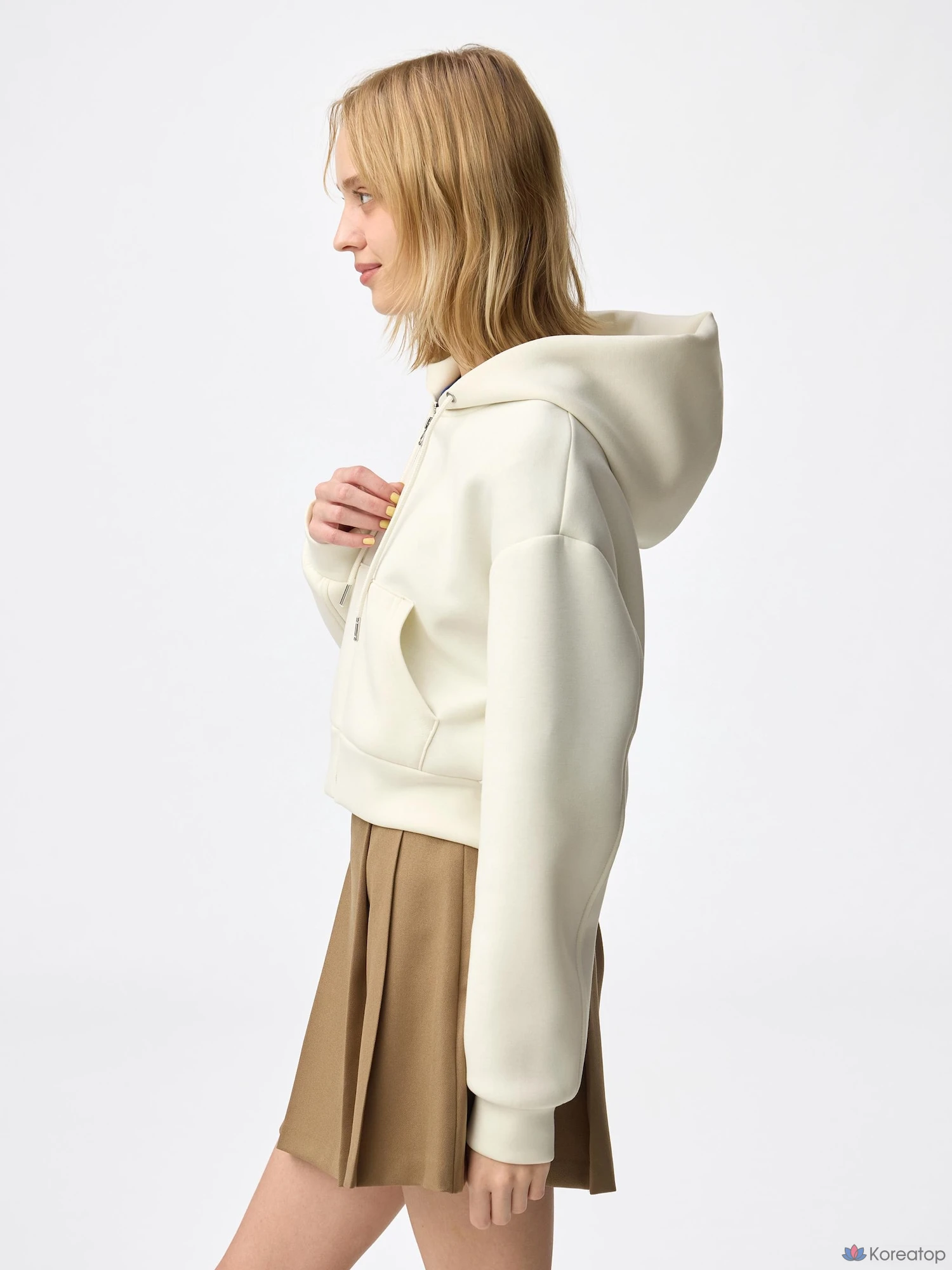 Худи на молнии Uniqlo Puff Sweat Full-Zip Hoodie