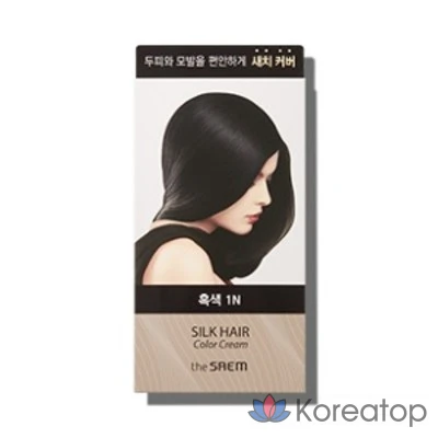 Крем-краска для волос The Saem Silk, черный, 1 шт.