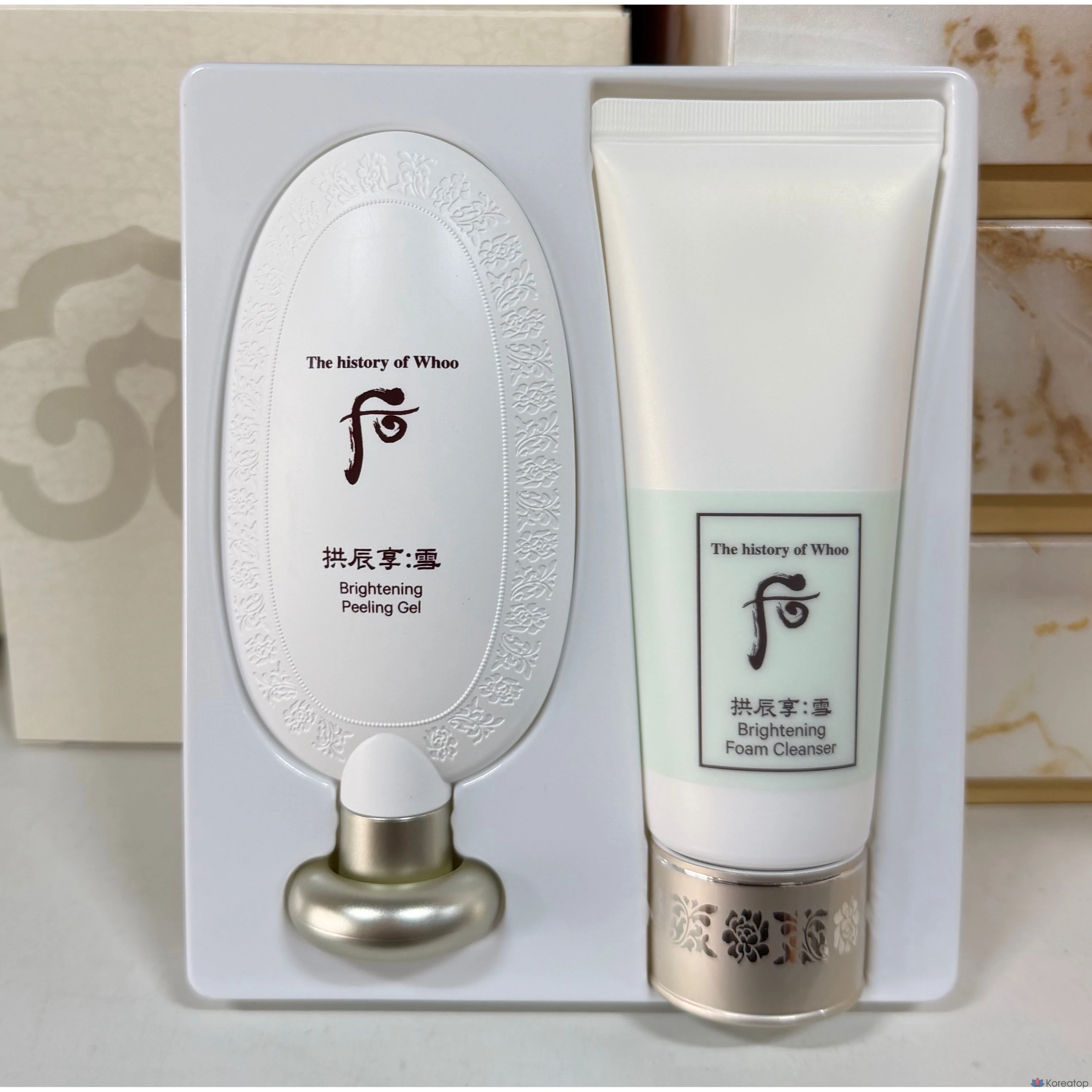 Набор Gongjinhyang Seol Whitening Cheongan Gel 100ml (включает пену для умывания Cheongan 100 мл), 1 шт.