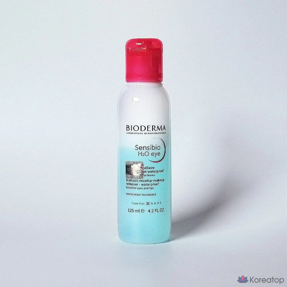 Bioderma Sensibio H2O eye, Очищающая вода для губ и глаз, средство для снятия макияжа, 125 мл, 1 шт.