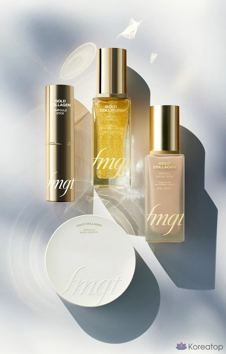 FMGT The Face Shop Gold Collagen Ampoule Mesh Cushion 13g, 201 Apricot Beige, 1 шт., фото 7