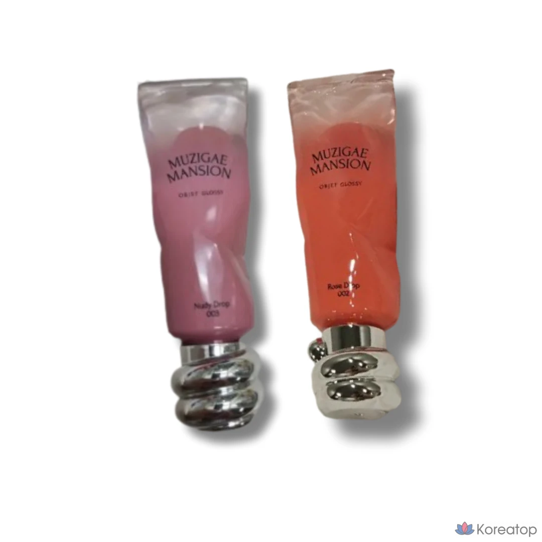 Блеск для губ Rainbow Mansion Object Glossy Tint 6 г, Нелипкий, увлажняющий, медово-глянцевый блеск, оттенок 002 Rose Drop, 1 шт.