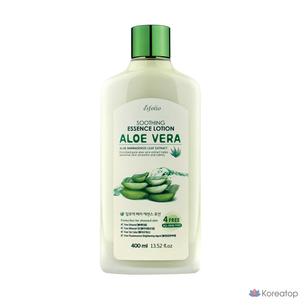 Набор Esfolio Aloe Vera: успокаивающий тоник + лосьон + крем / Увлажняющий крем, успокаивающий крем для сухой кожи, 1 набор