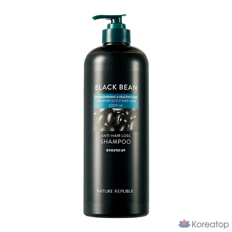 Шампунь Nature Republic Black Bean против выпадения волос, 1000 мл, 1 л, 1 шт.