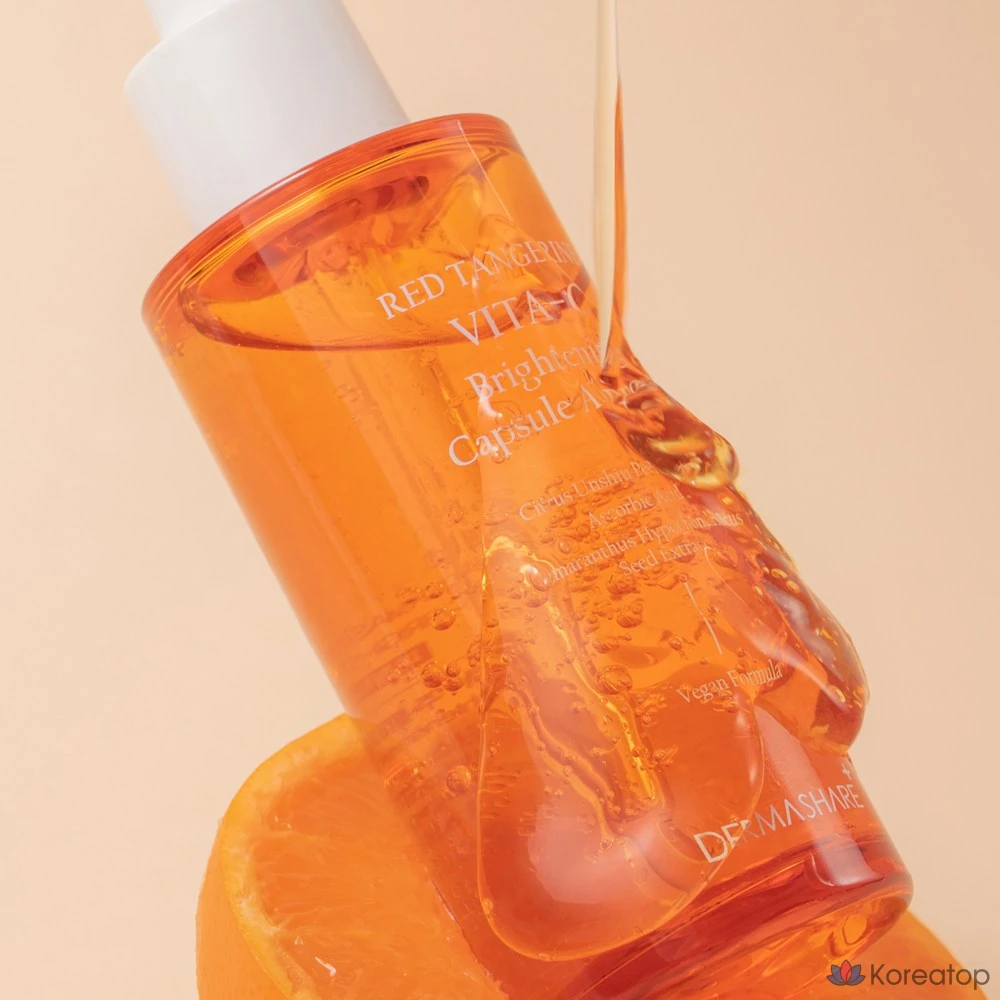 Сыворотка-капсула Dermashare Red Fragrance Vita C для осветления, отбеливания, сияния, ухода за кожей, от веснушек и морщин, увлажняющая ампула, 50 мл, 1 шт.