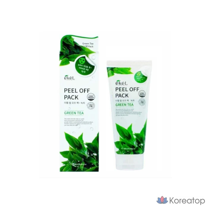 Ekel Peel-Off Pack Green Tea 180g Sebum Pore Intensive Care, 1 Pack, 3 Pack