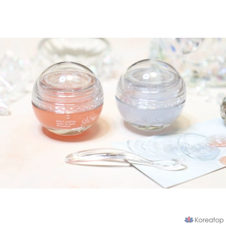Бальзам для губ Glow Peach Peptide Lip Balm, ледяной голубой, 8 г, 1 шт.