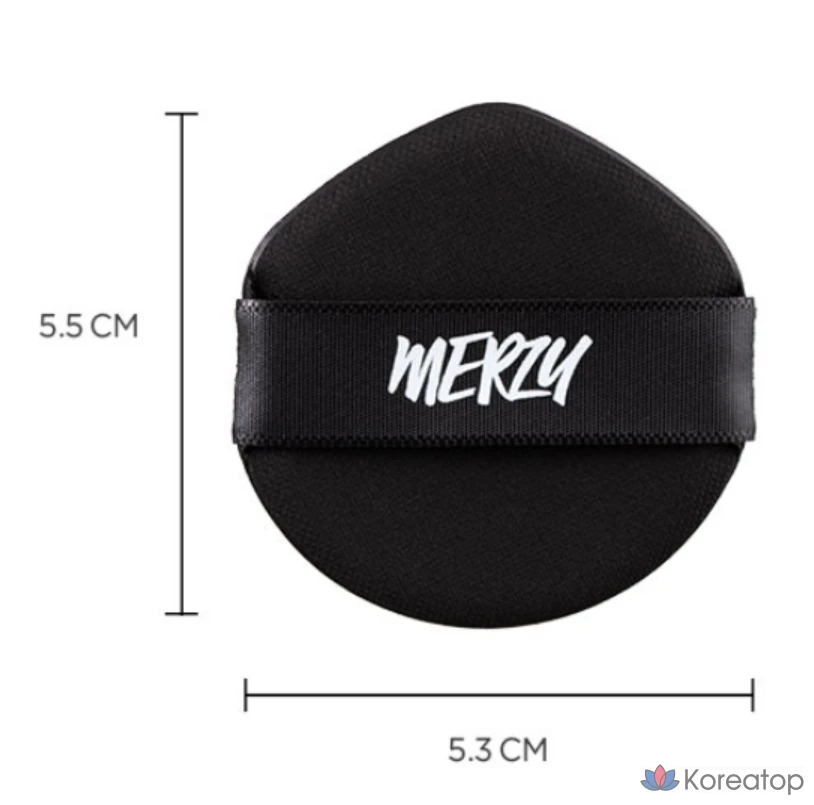 Набор из 5 мягких подушек MERZY the Airy Scene Cover Cushion Puff, черный, 1 шт.