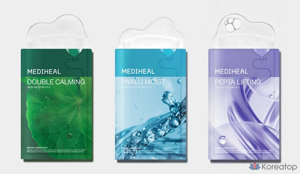 Набор из 3 масок для ежедневного использования Mediheal Daily Solution Mask Pack, 30 штук, 1 комплект.