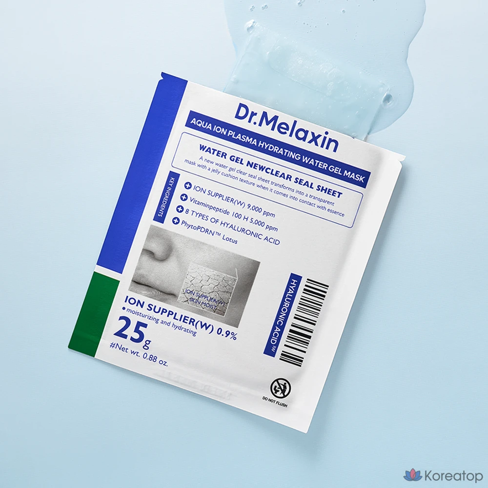 Увлажняющая гелевая маска Dr.Melaxin Aqua Ion Plasma, 25 г, 5 шт., фото 2