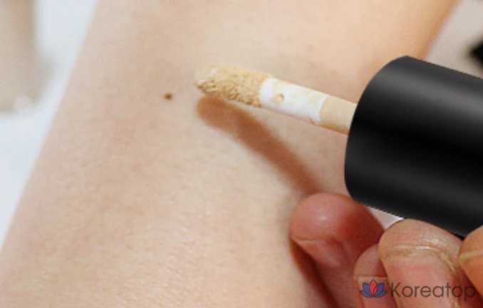 Консилер The Face Shop Dual Veil, 1 шт., V201 Абрикосово-бежевый, фото 5