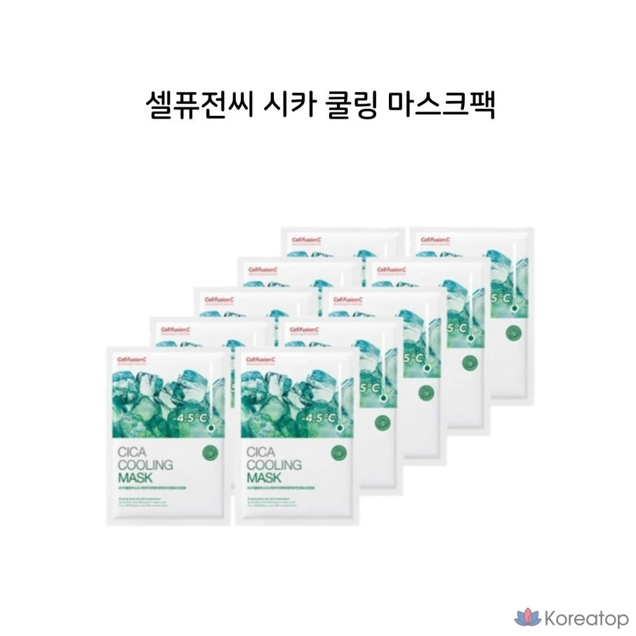 Охлаждающая маска Cell Fusion C Cica, 27 г, 10 штук, 1 упаковка.