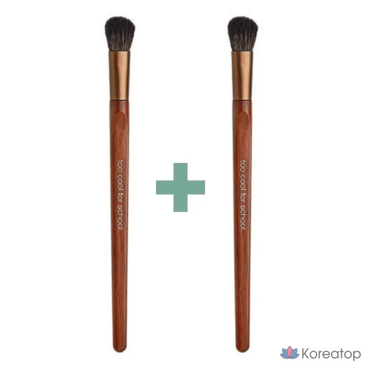 Набор из двух кистей для теней Too Cool For School Artist Vegan Eye Shadow Brush, 1+1, 1 шт.
