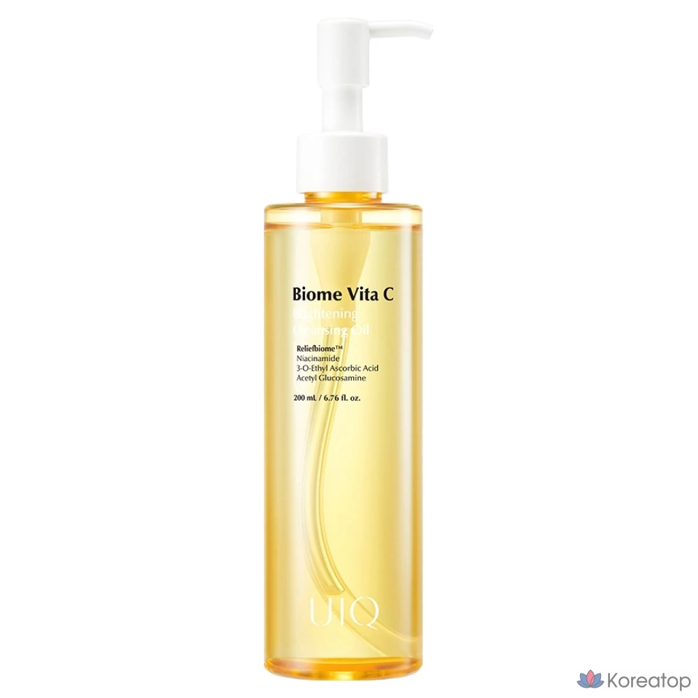 Очищающее масло для лица UIQ Biome Vita C Brightening Cleansing Oil, 1 шт., 200 мл