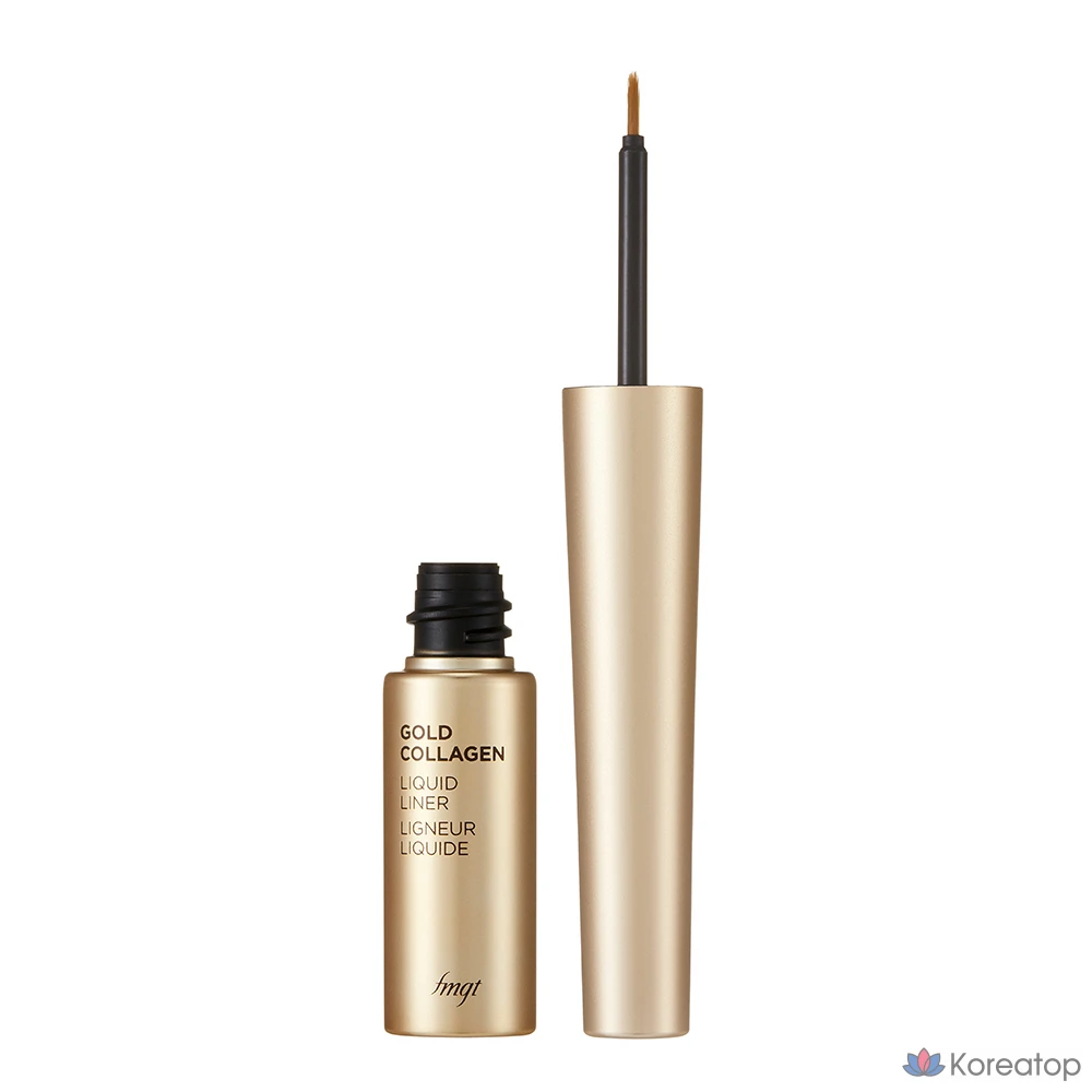 Жидкая подводка для глаз FMGT Gold Collagen, 5,5 г, № 01, черная, 1 шт.