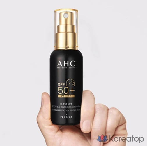 Успокаивающий солнцезащитный спрей для улицы AHC Masters SPF50+ PA++++, 55 мл, 1 шт.