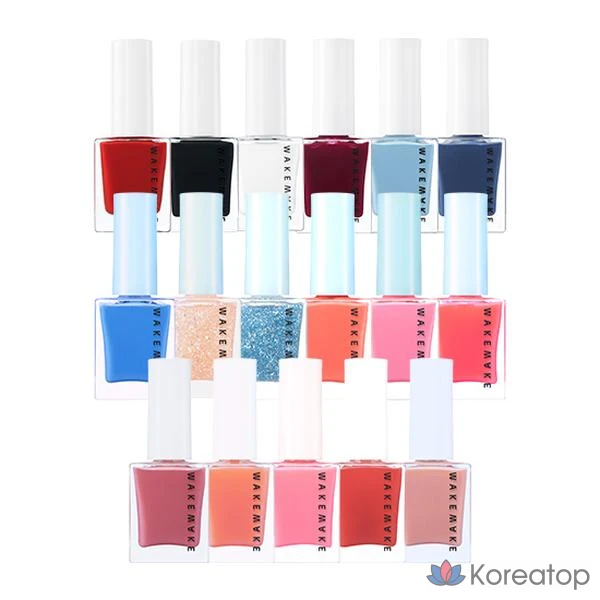 Блестки для маникюрного пистолета WAKEMAKE, 47 стеклянных флаконов, 8 мл, 1 шт.