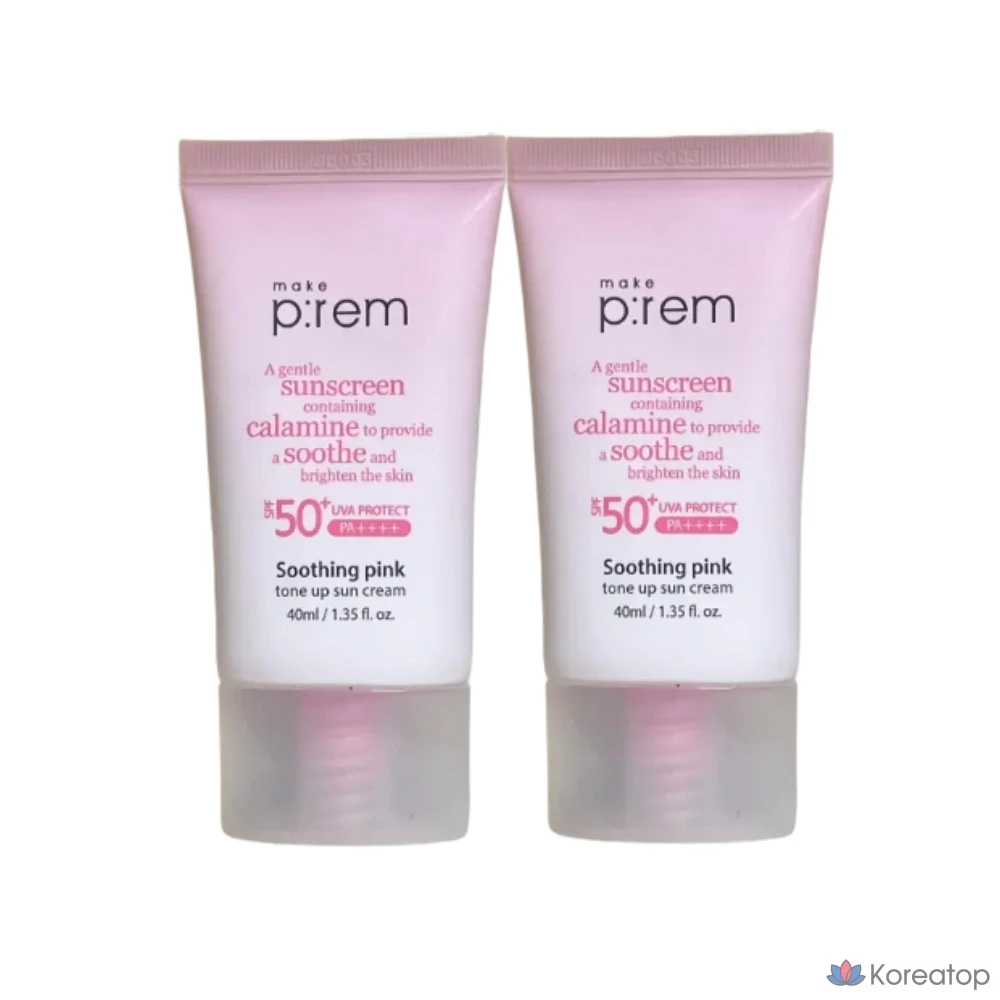 Успокаивающий розовый солнцезащитный крем MAKE P:REM, 50 мл, увлажняющий тонирующий крем, 1 шт., 80 мл