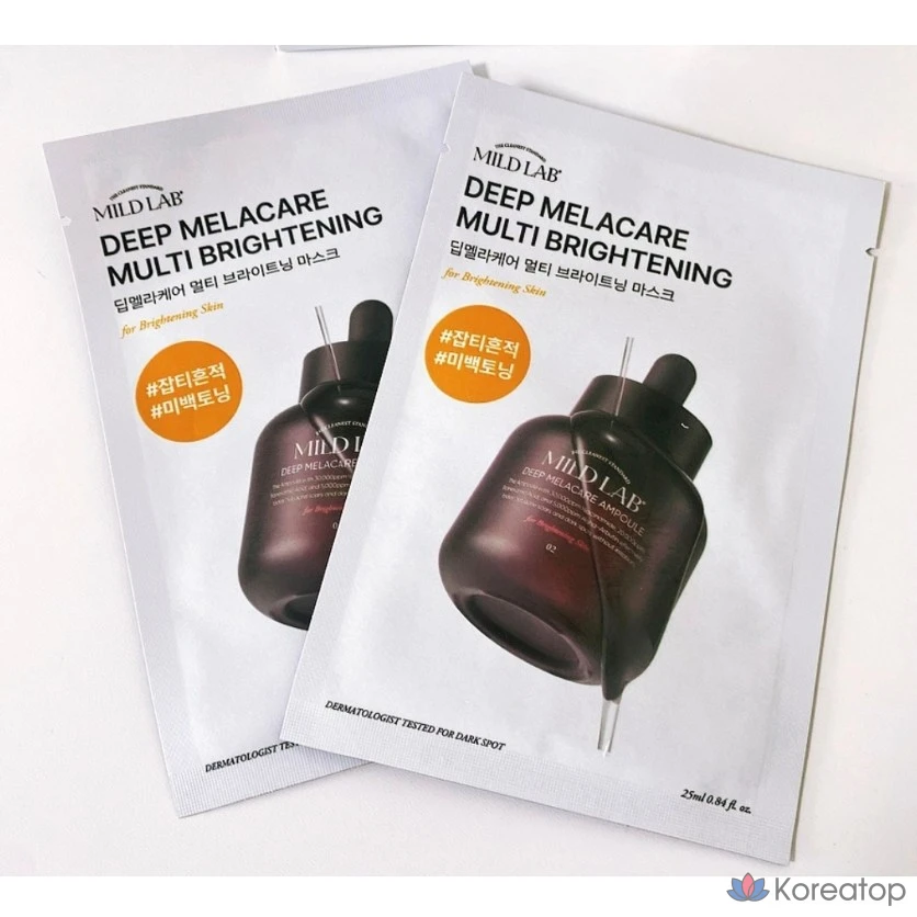 Осветляющая маска Mild Lab Deep Melacare Multi Brightening Mask, 10 листов, 1 упаковка, 10 штук
