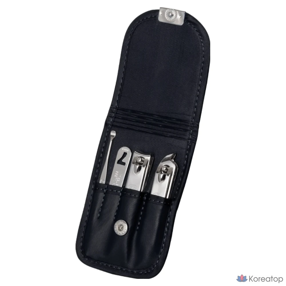 Набор для ухода Three Seven 777 Portable Mini Nail Clipper 4-piece Set, черный, 1 шт.