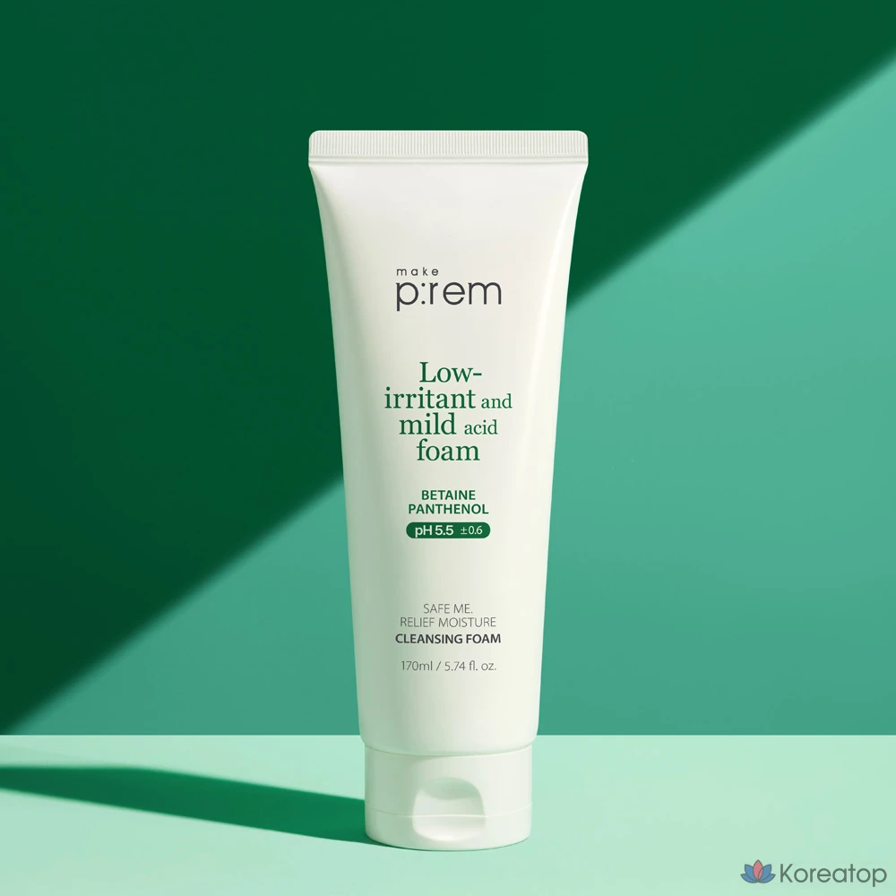 Очищающая пенка для лица MAKE P:REM Safe Me Relief Moisture Cleansing Foam, 170 мл, 1 комплект, 190 мл