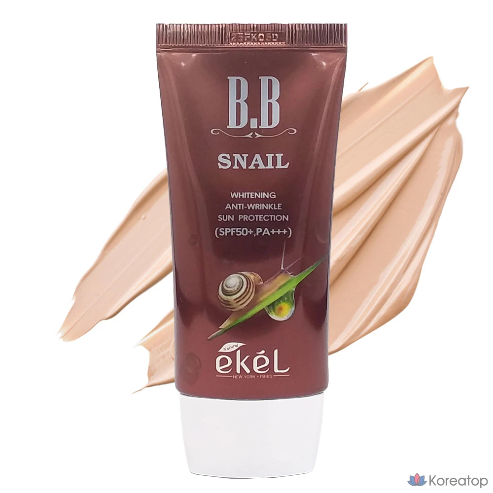 BB-крем Ekel Snail с защитой от УФ-излучения, осветляющий тон кожи и разглаживающий морщины, 1 шт., 50 мл