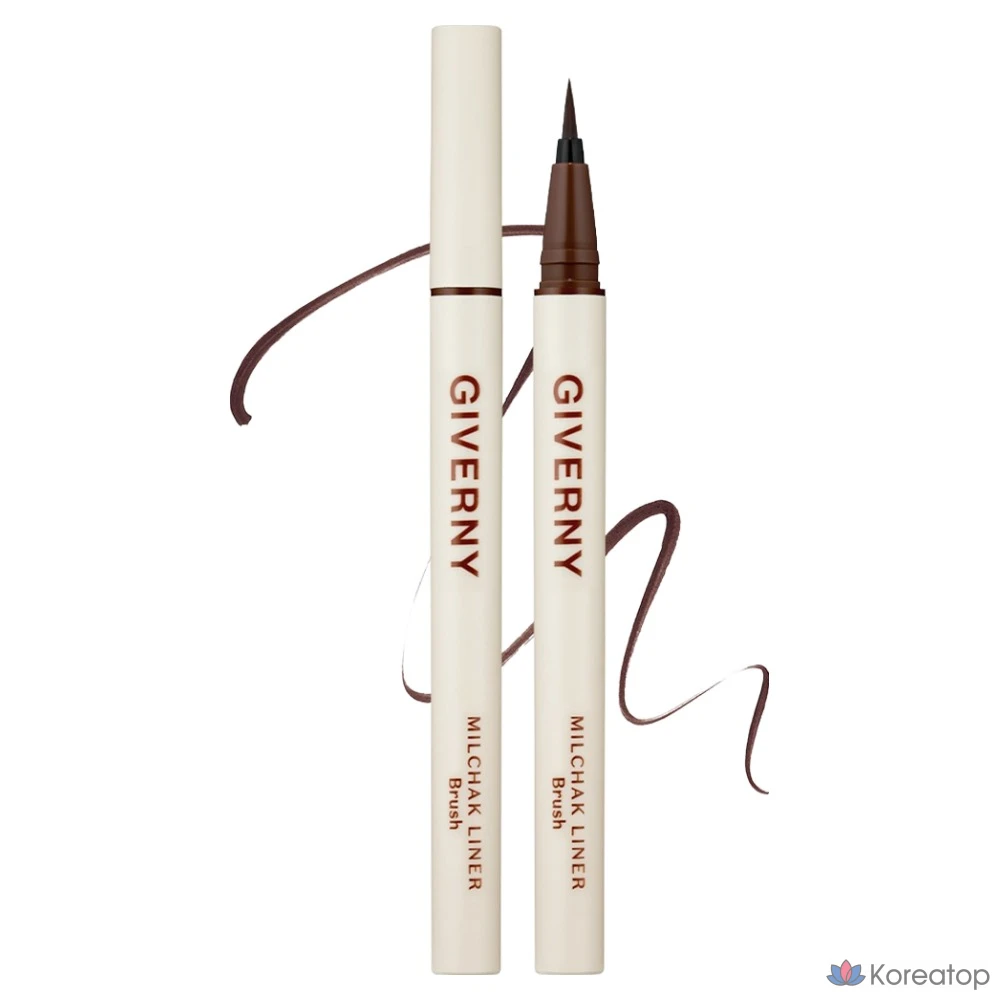 Подводка для глаз Giverny Close-Fitting Brush Liner, 0,6 г, 03, коричневый, 1 шт.