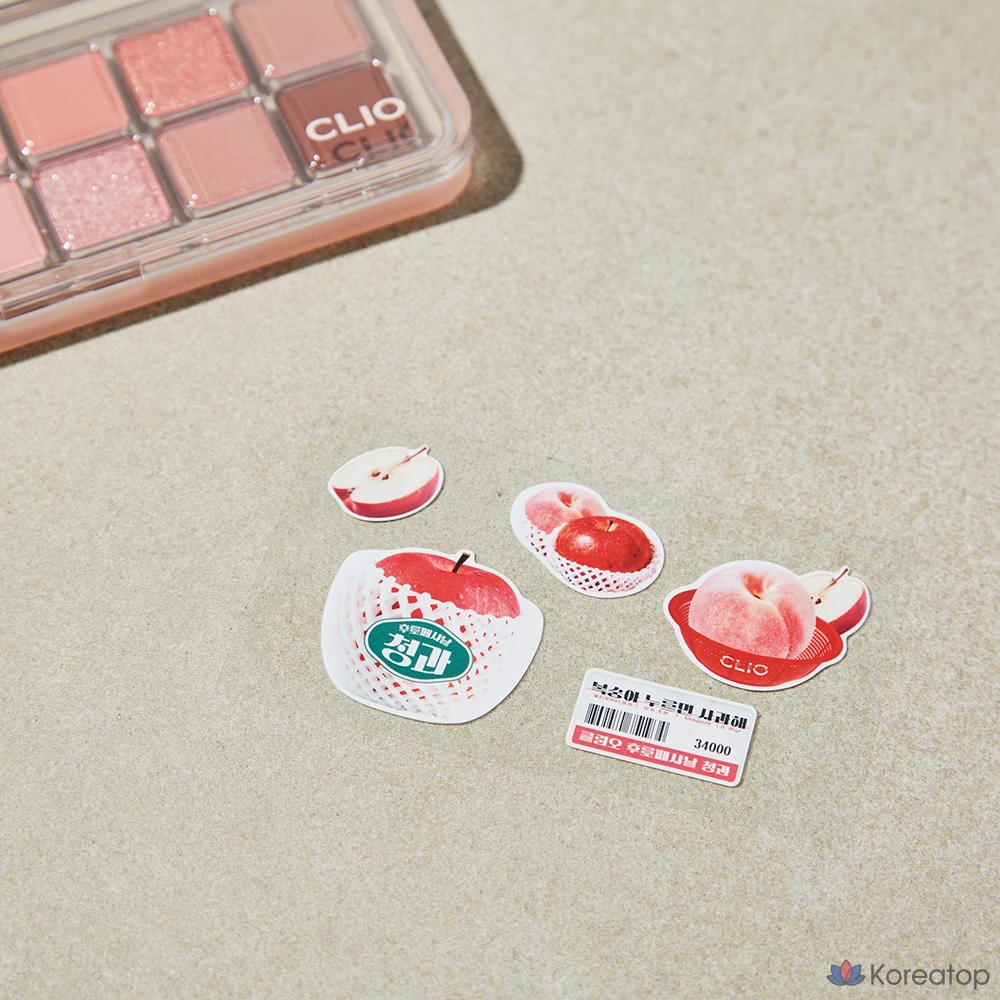 Палитра для глаз Clio Pro Air Frofeshanal Fruit, 09 Персик, прессованное яблоко, 1 шт