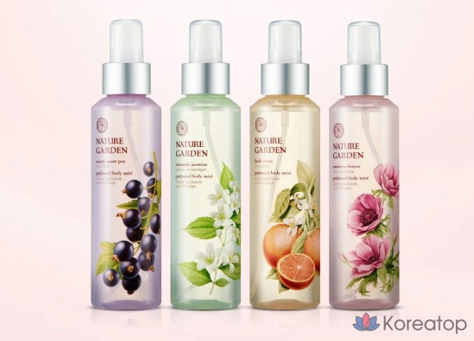 Парфюмированный спрей для тела The Face Shop Nature Garden Anemone Breeze с цветочным ароматом, 155 мл, 1 шт.