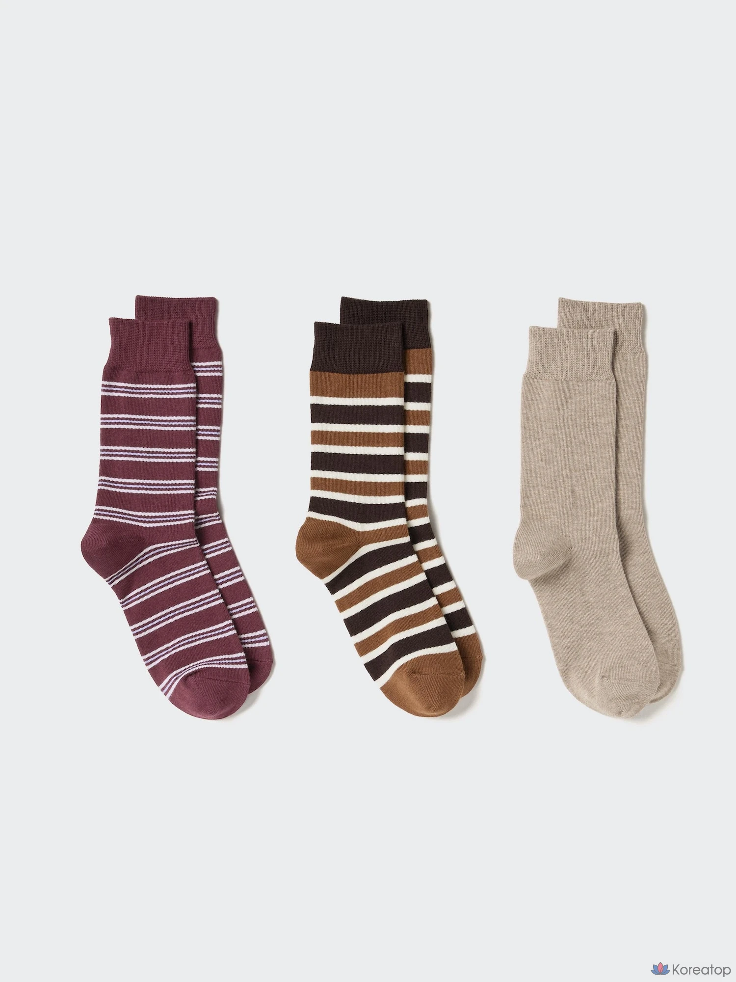 Носки Uniqlo Socks 3P Stripe, полосатый, 3 пары
