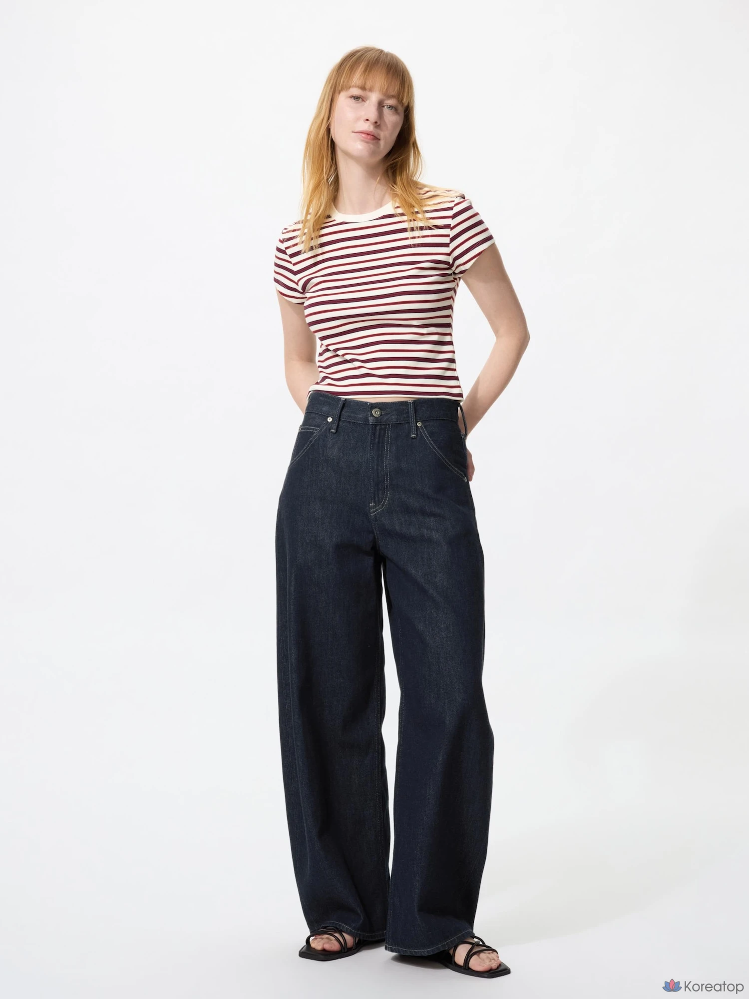 Футболка Uniqlo Mini T B, в полоску