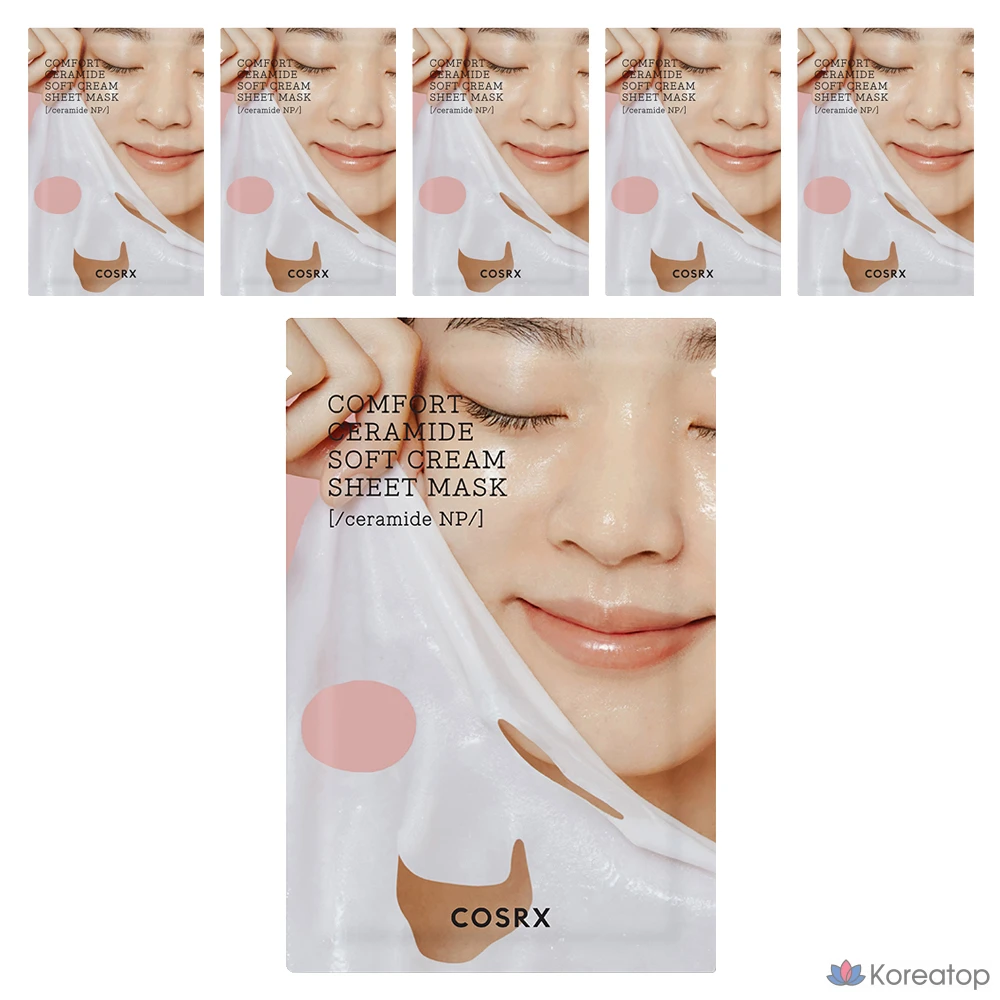 Тканевая маска-салфетка COSRX Balanced Comfort Ceramide Soft Cream, 26 мл, 1 упаковка, 6 шт.