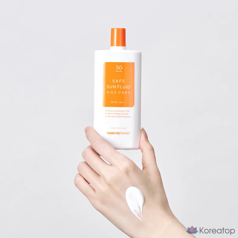 Солнцезащитный флюид Thank You Farmer Safe Sun Fluid AGE 0880 SPF50+ PA++++, 100 мл, 1 шт.