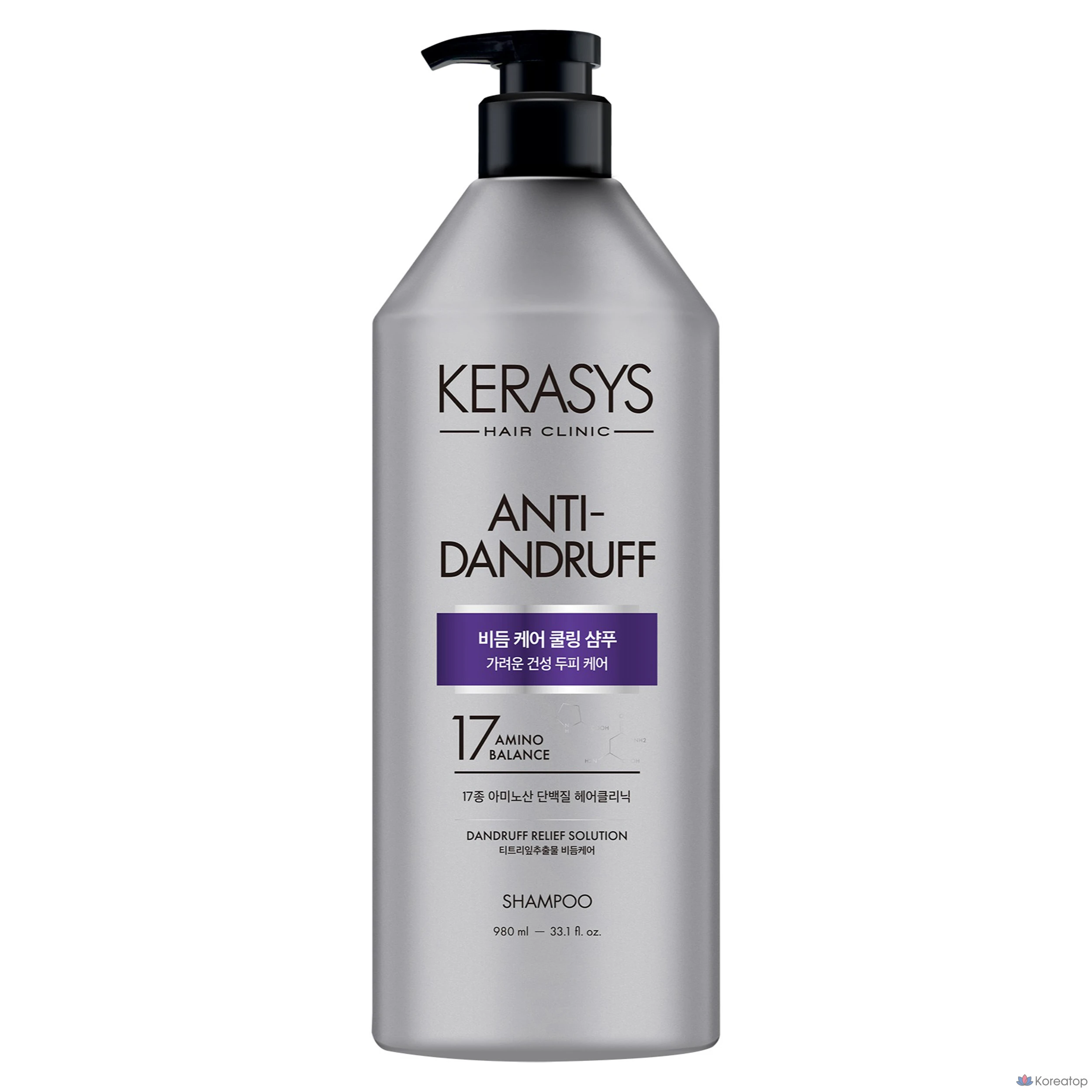 Охлаждающий протеиновый шампунь KeraSys для ухода за кожей головы и борьбы с перхотью, 980 мл, 1 шт.