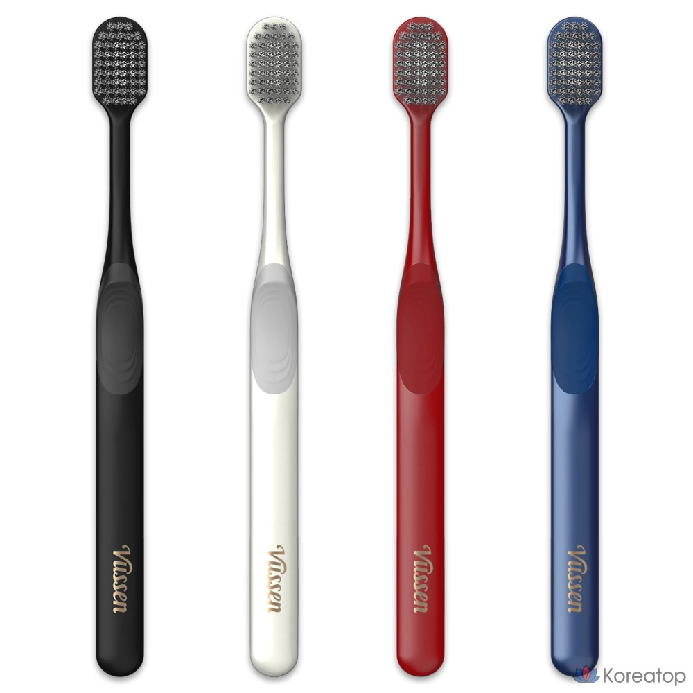 Набор для ухода Vussen Osstem Toothpaste Toothbrush 2&2 Gift Set (зубная паста C и S по 1 шт., зубная щетка черная и красная по 1 шт., кейс, шоппер), 120 мл, 1 шт.