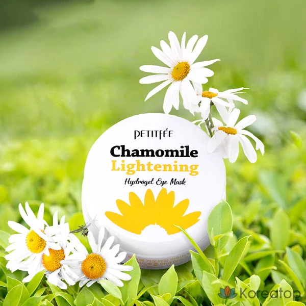 Осветляющая гидрогелевая маска для глаз Petitfee с ромашкой, 1 шт., 1 упаковка