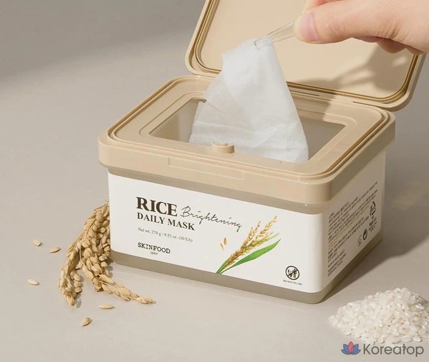 Осветляющая рисовая маска для лица Skinfood, 1 шт., 30 штук