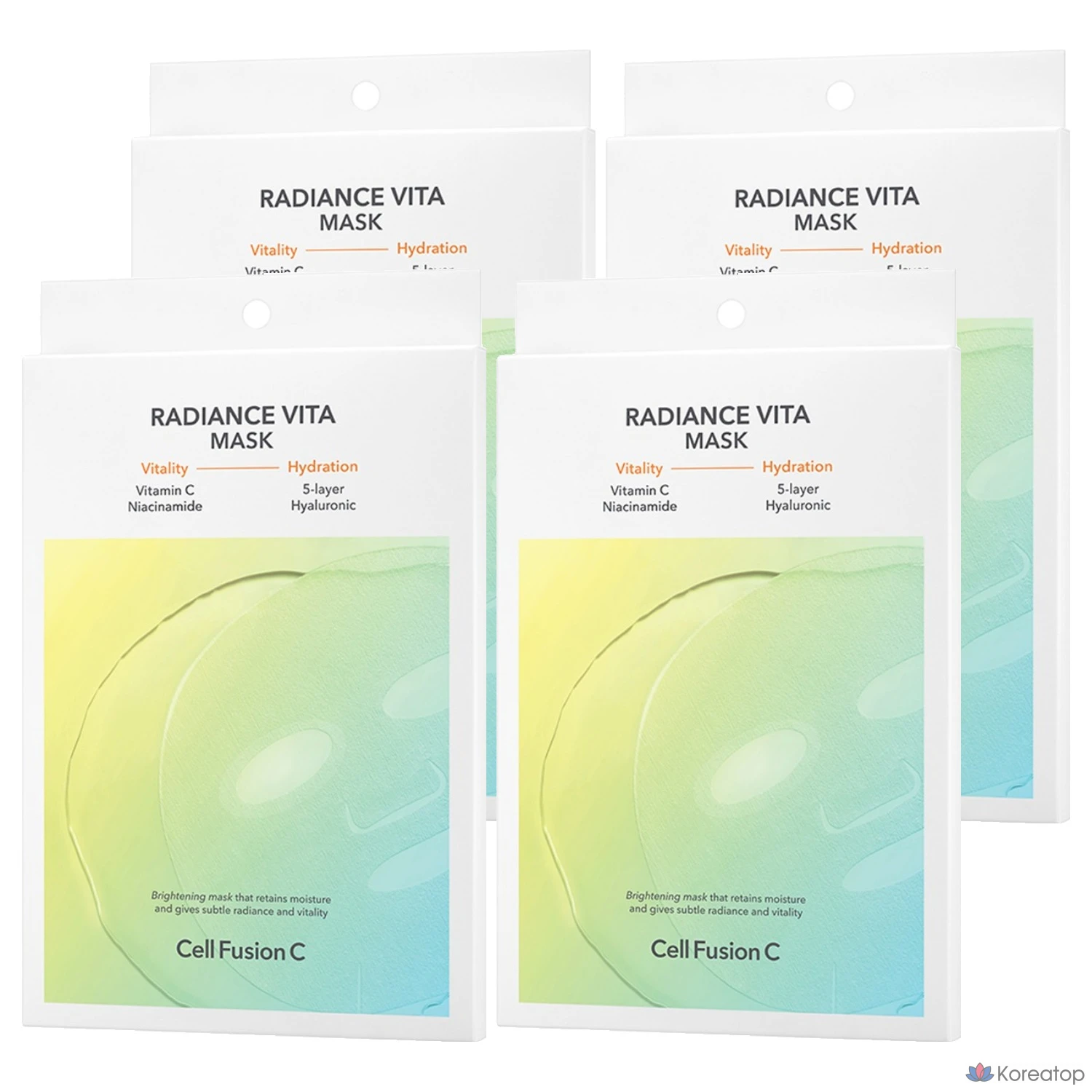 Маска для лица Cellfusion C Radiance Vita, 4 штуки, 5 листов